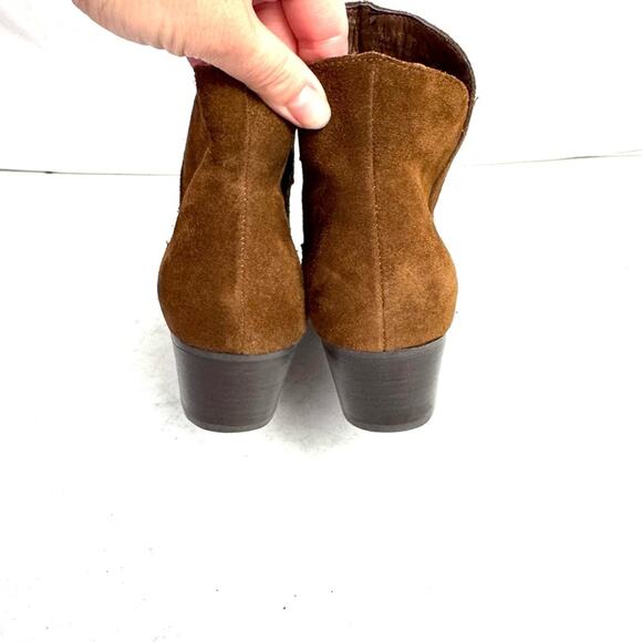 Carlos Santana Brown Suede Vivien Floral Boots Size 7.5 - Picture 3 of 9